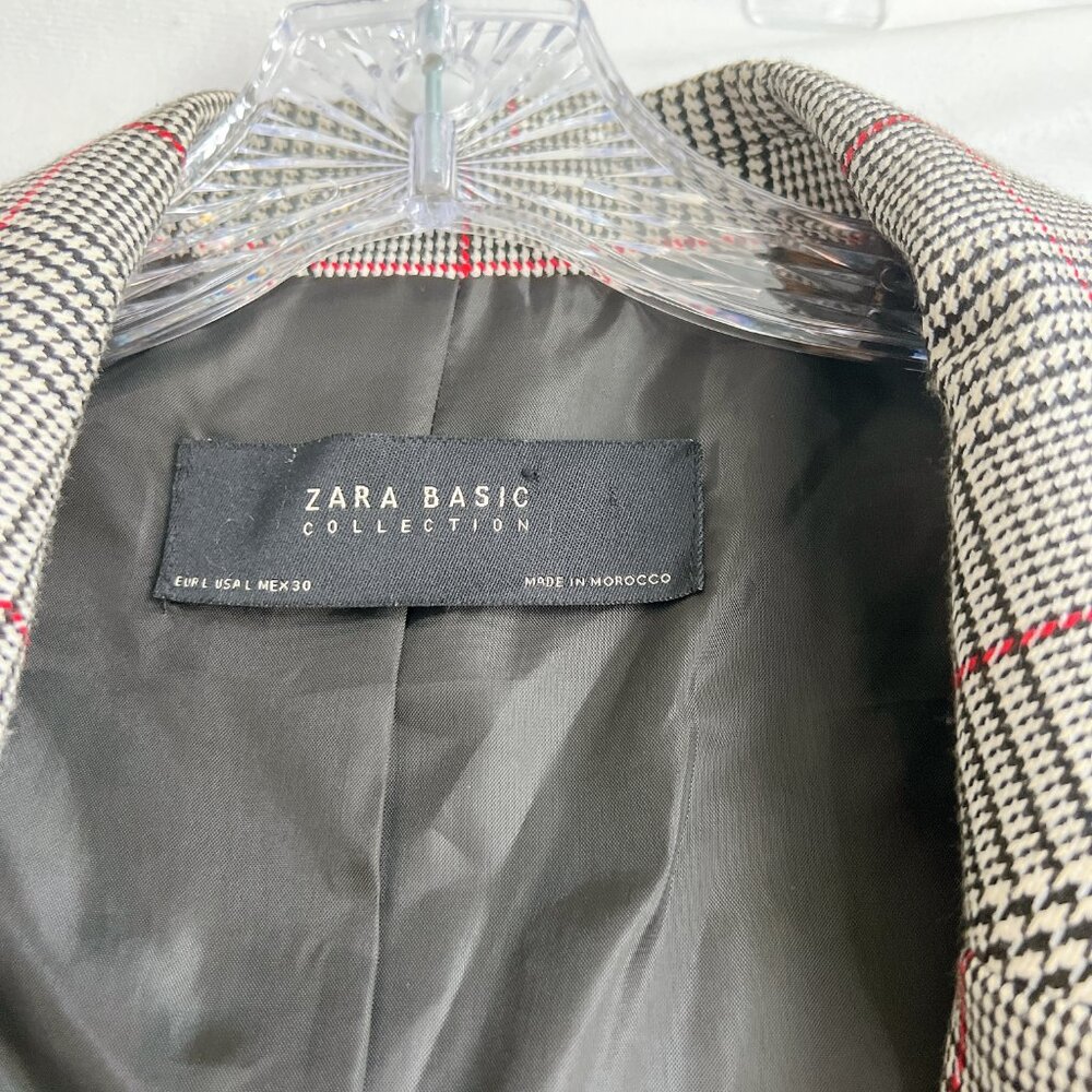 Zara Basic Womens Checked Jacket Blazer Button Cl… - image 5